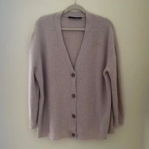 Jenni Kayne Taupe V-Neck Cardigan